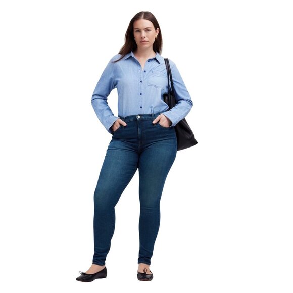 Madewell Womens 10" High-Rise Skinny Jeans Size 34 Blue Denim - Picture 13 of 14